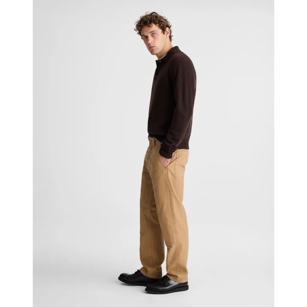 Madewell Workwear Pant Mens 40x30 (tag 38) Tan Relaxed Straight Button Fly NWT - Picture 5 of 14
